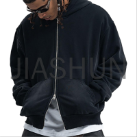 Heavyweight Stone Vintage Washed Zip-Up Hoodie