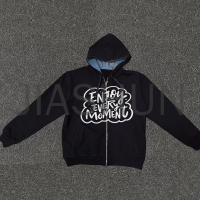 Oversized Terry Drawstring Hoodie with Graphic DTG Print
