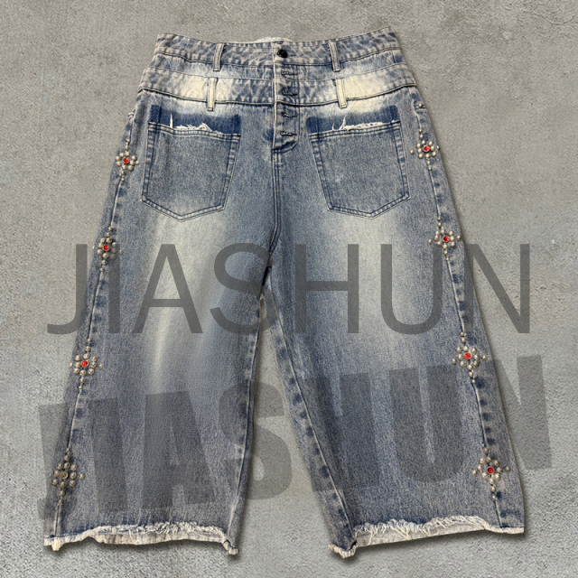 Custom Denim Shorts · Vintage wash