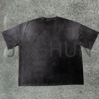 Boxy Distressed Graphic T-Shirt with DTG Print