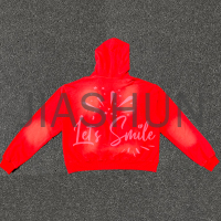 Oversized Sun-Faded Acid Wash Distressed Zip-Up Hoodie