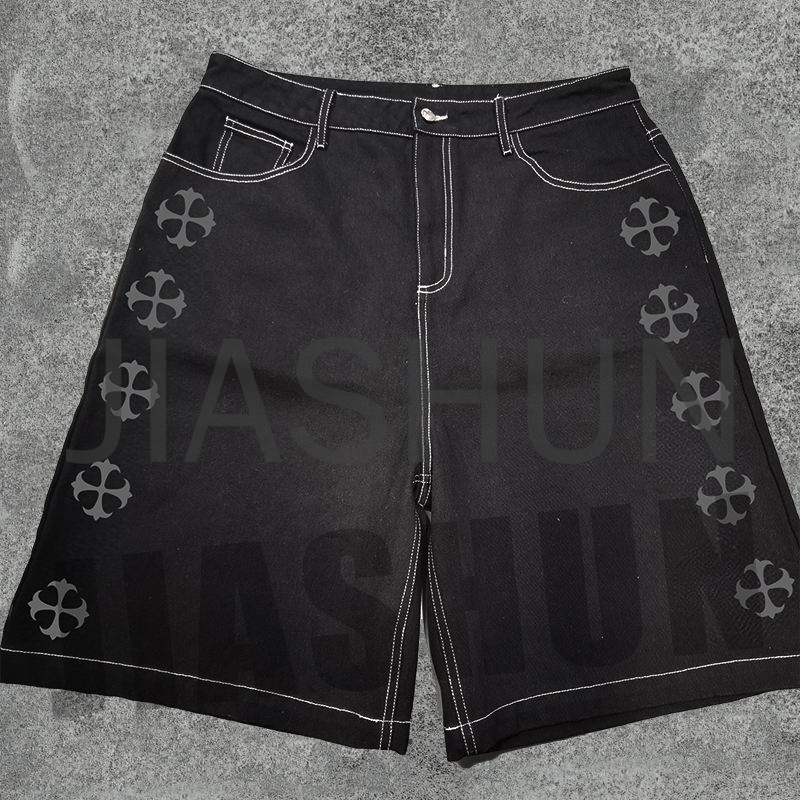 Custom Vintage Denim Shorts · 280 gsm · Screen print