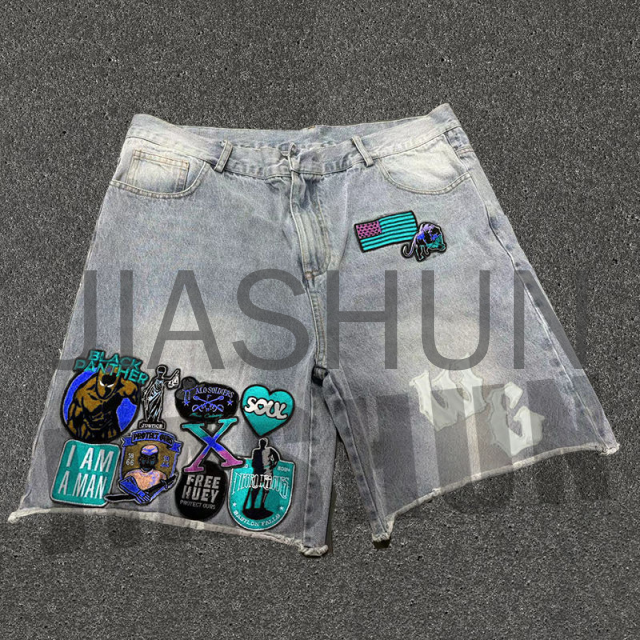 Custom Denim Shorts · Embroidery