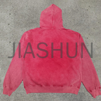 Sun Faded Acid Wash Hoodie with Screen Print
