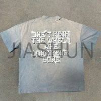 Vintage Acid Wash Oversized DTG Logo T-Shirt
