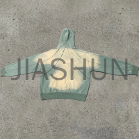 Boxy Hoodie with Distressed Hem and Reversible Design