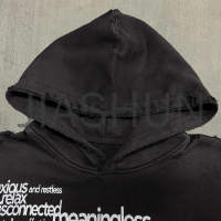 Heavyweight Acid Wash Hoodie with Graphic Print