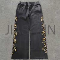 Sun Faded Washed Heavyweight Cotton Fleece Straight Sweatpants