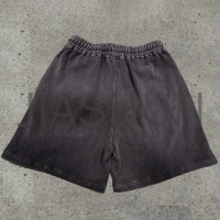 Vintage Distress Washed Screen Printed Shorts