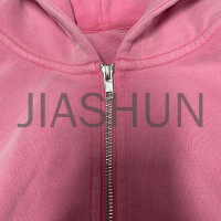 Heavyweight Acid Wash Plaid Zip Hoodie