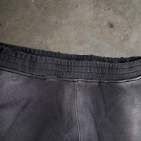 Black French Terry Acid Wash Wide Leg Jogger Sweatpants