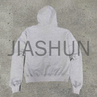 Solid Heavyweight Cotton Boxy Zip-Up Hoodie with Distressed Faux Fur