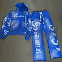Oversized Sun Faded Hoodie and Sweatpants Set
