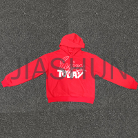 Heavyweight Washed French Terry Boxy Hoodie with Screen Print