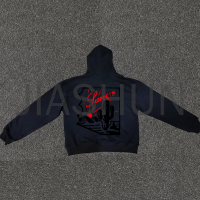 Heavyweight Washed French Terry Boxy Hoodie with Screen Print