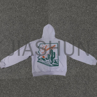 Heavyweight Washed French Terry Boxy Hoodie with Screen Print
