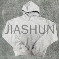 Acid Wash Distressed Heavyweight Print Baggy French Terry Hoodie