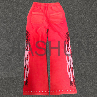 Acid Wash French Terry Track Pants with DTG Print