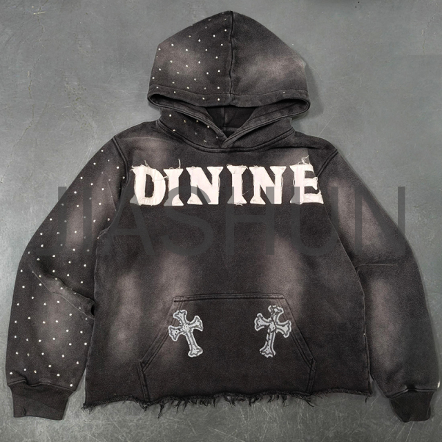 Custom Hoodie · Vintage wash · Embroidery
