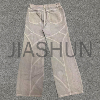 Acid Wash Vintage Spliced Destroyed Flared Jeans