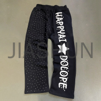 Cotton Flare Sweatpants with Puff Printing