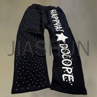 Cotton Flare Sweatpants with Puff Printing