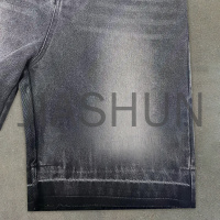 Vintage Denim High-Waist Baggy Shorts with Five-Point Design