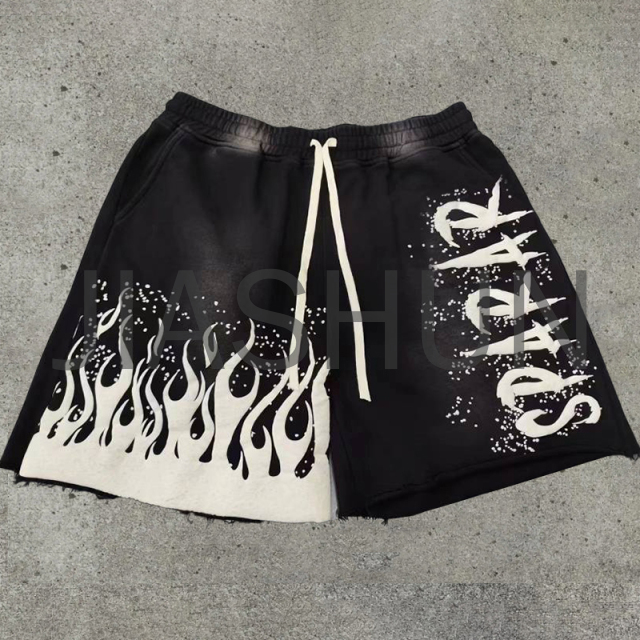 Custom Streetwear Shorts · Vintage wash · Puff print