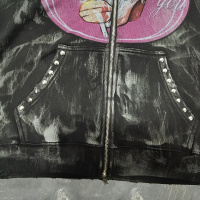 400 gsm French Terry Acid Wash Logo Print Hoodie