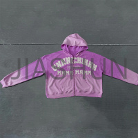 Heavyweight Acid Wash Distressed Pink Sun Faded Hoodie