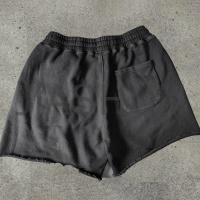 Vintage Acid Wash Cut Raw Hem Sweat Shorts