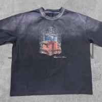 Heavyweight Drop Shoulder Boxy Graphic T-Shirt with DTG Print
