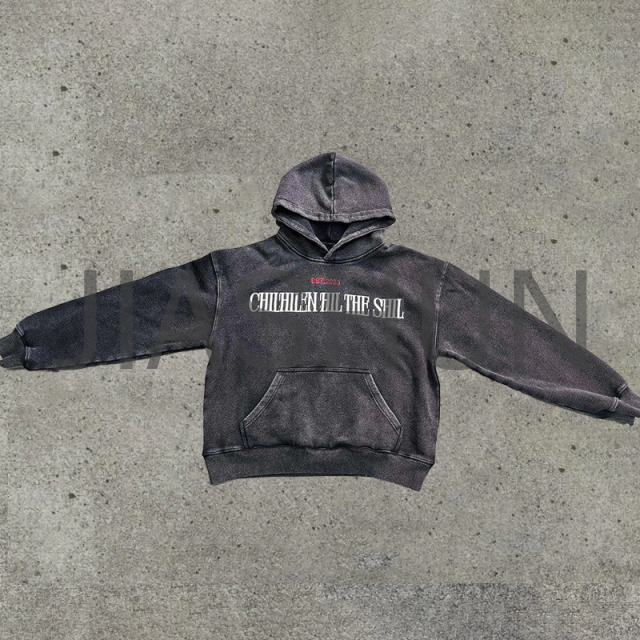 Custom Hoodie · Vintage wash · Screen print