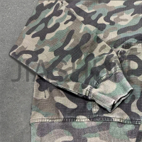 Zip-Up Distressed Camo Tracksuit Set