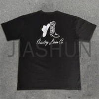 Boxy Cotton T-Shirt with Screen Printing