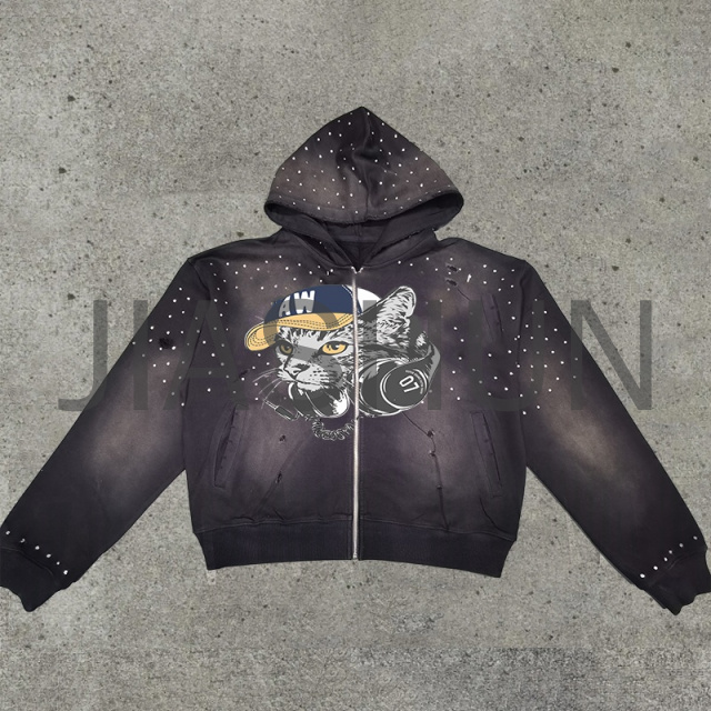Custom Hoodie · Vintage wash · DTG print