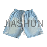 Acid Wash Oversized Sweat Shorts with DTG Print