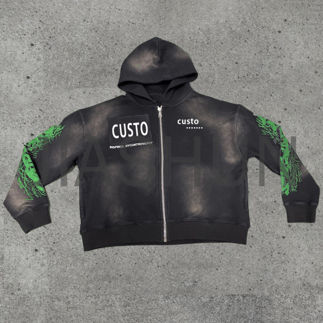 Custom Hoodie · Vintage wash · DTG print