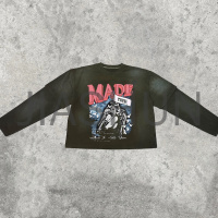Oversize Acid Wash Sun-Faded Double Layer Shirt