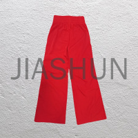 Breathable Nylon Trousers with Striped Button Detail