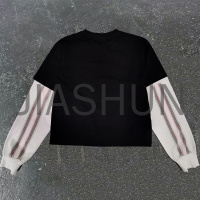 Vintage Wash Distressed Double Layered Long Sleeve T-shirt