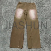 Flared Mid Loose Sweatpants with Embroidery