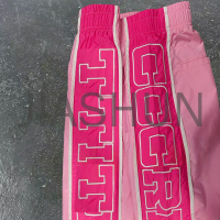 Heavyweight Nylon High Worsted Elastic Casual Printed Pants