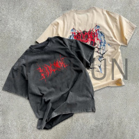 Heavy Cotton Oversized DTG Printed T-Shirt with Drop Shoulder