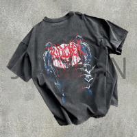 Heavy Cotton Oversized DTG Printed T-Shirt with Drop Shoulder