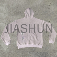 Distressed Wash Full Zip Sweatsuit Set