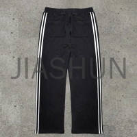 Acid Wash Stacked Flare Jogger Pants with Graphic Patches