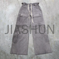 Mid Loose Flared Elastic Waistband Printed Sweatpants