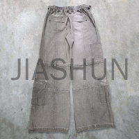 Mid Loose Flared Elastic Waistband Printed Sweatpants