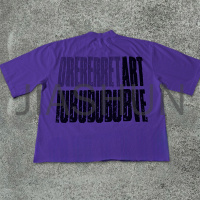 100% Cotton Boxy Oversized Cropped T-Shirt with DTG Print